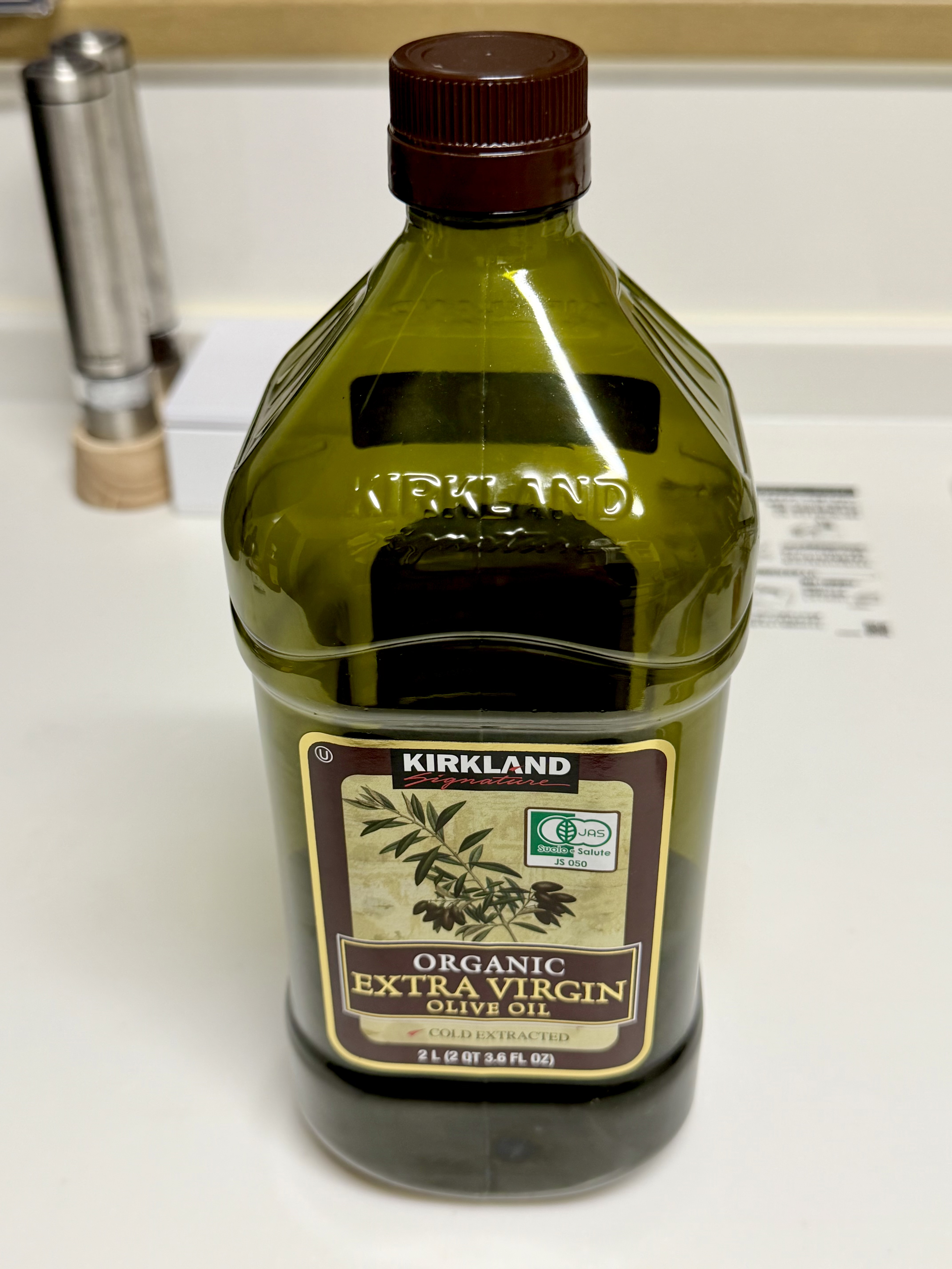 KIRKLAND Organic Extra Virgin Olive Oil 2Lボトル